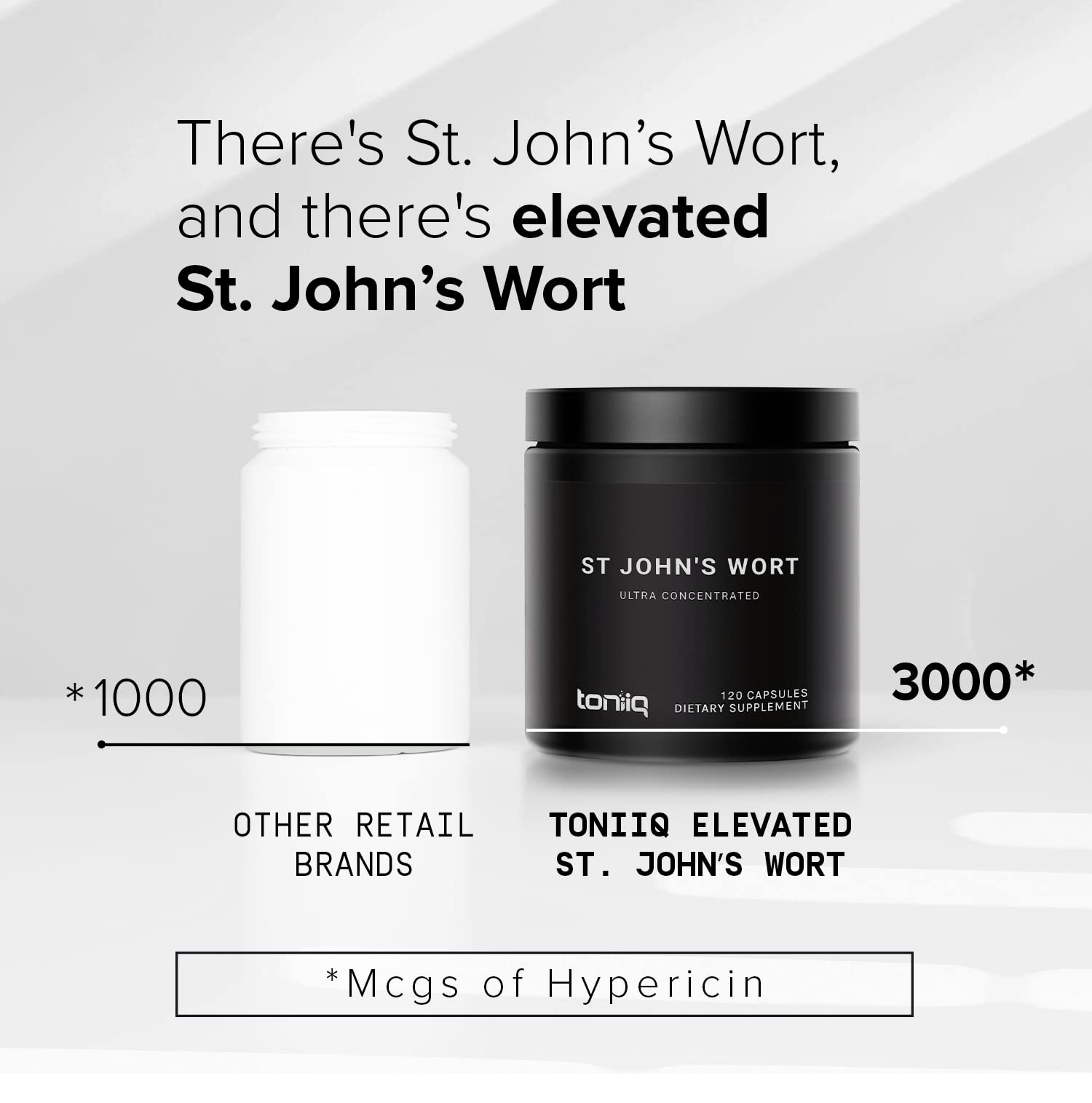 1,000mg Ultra High Strength St. John's Wort Capsules (Non-GMO) - 7X Concentrated